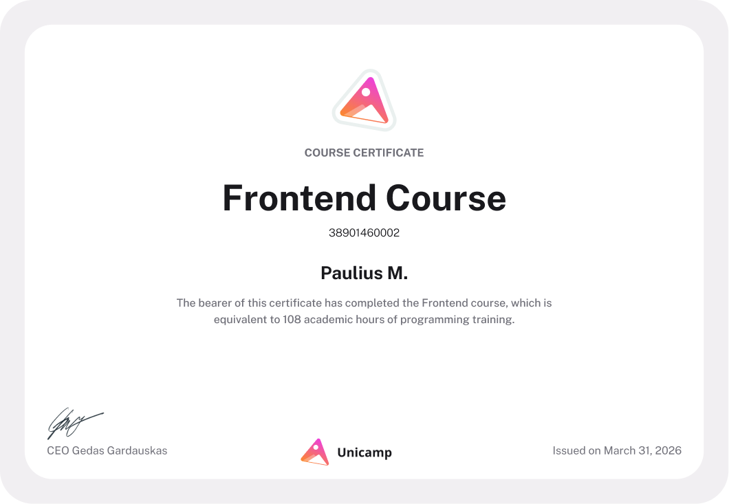Certificate